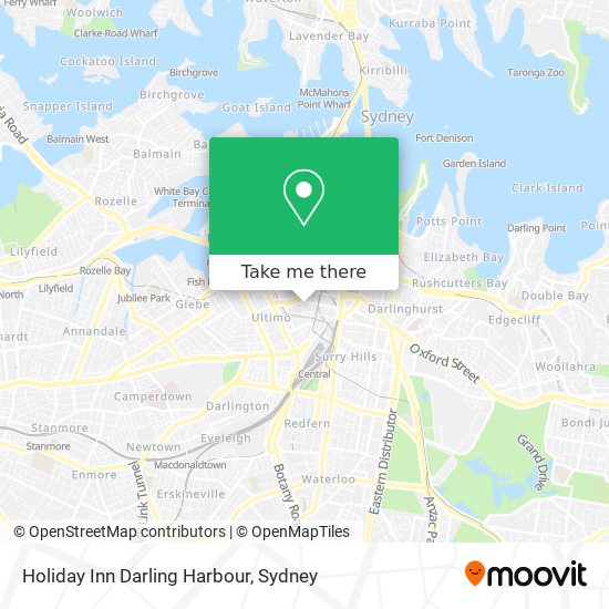 Mapa Holiday Inn Darling Harbour