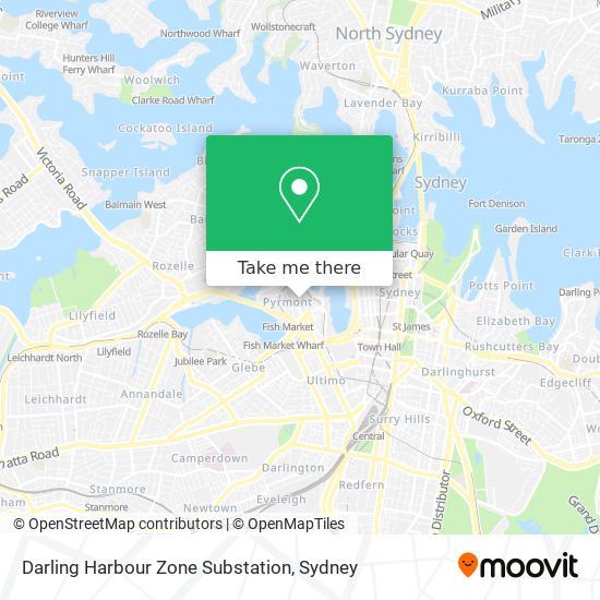 Darling Harbour Zone Substation map