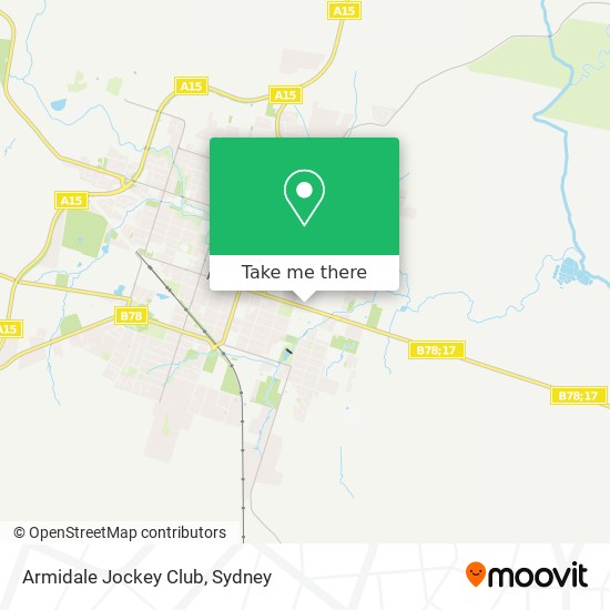 Mapa Armidale Jockey Club