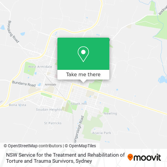 NSW Service for the Treatment and Rehabilitation of Torture and Trauma Survivors map