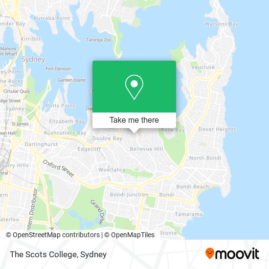 The Scots College map