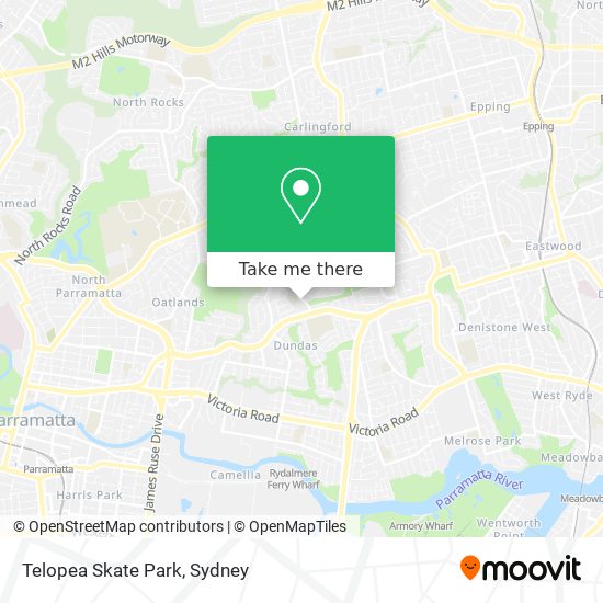 Mapa Telopea Skate Park