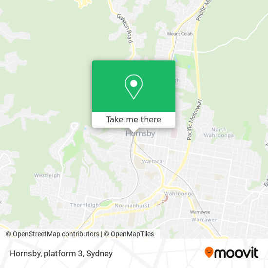 Hornsby, platform 3 map