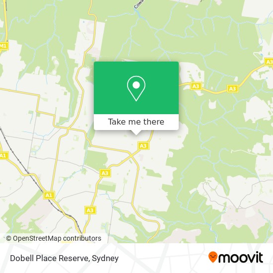 Mapa Dobell Place Reserve