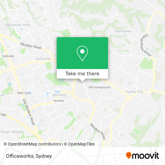 Mapa Officeworks