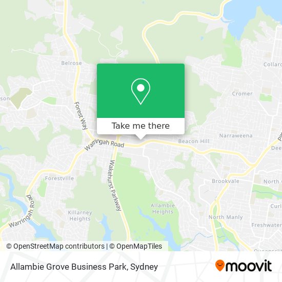 Mapa Allambie Grove Business Park