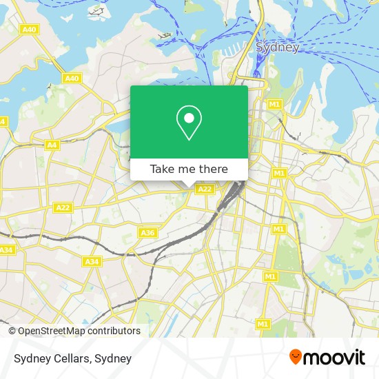 Mapa Sydney Cellars