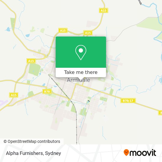 Mapa Alpha Furnishers