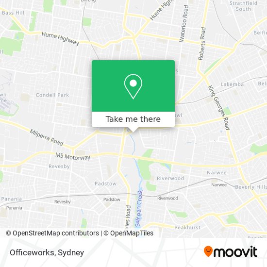 Officeworks map