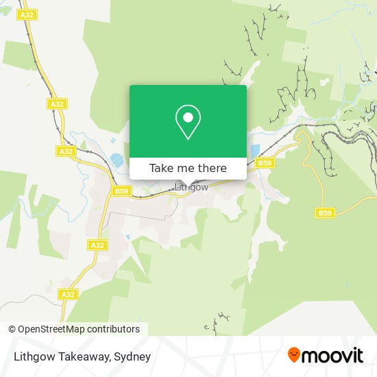Mapa Lithgow Takeaway