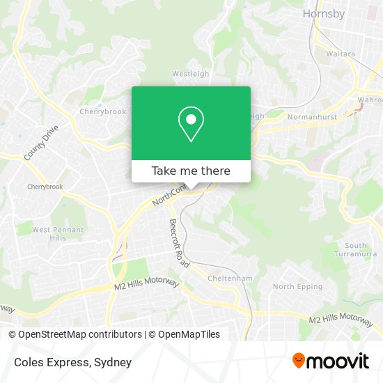 Coles Express map