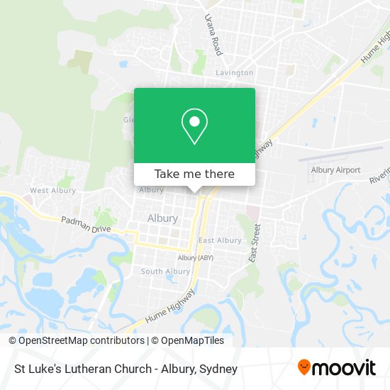 St Luke's Lutheran Church - Albury map