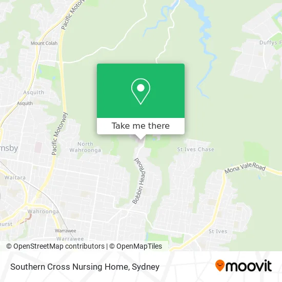 Southern Cross Nursing Home map