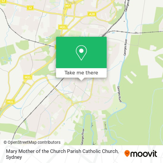 Mary Mother of the Church Parish Catholic Church map