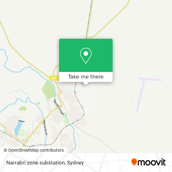 Mapa Narrabri zone substation