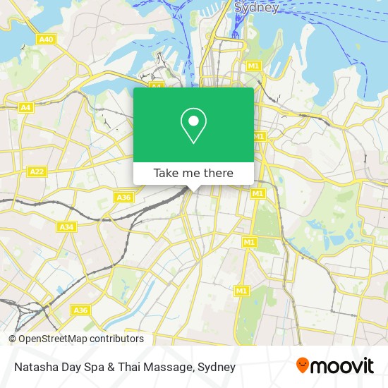 Mapa Natasha Day Spa & Thai Massage