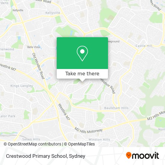 Mapa Crestwood Primary School