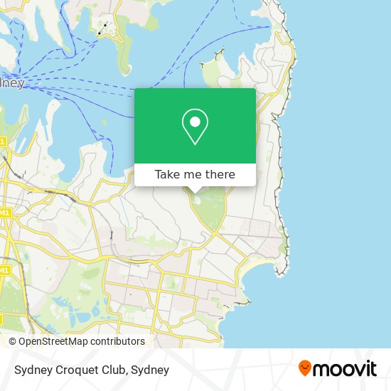 Sydney Croquet Club map