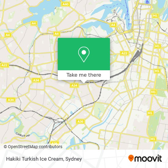 Hakiki Turkish Ice Cream map