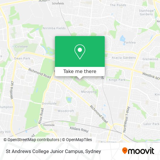 St Andrews College Junior Campus map