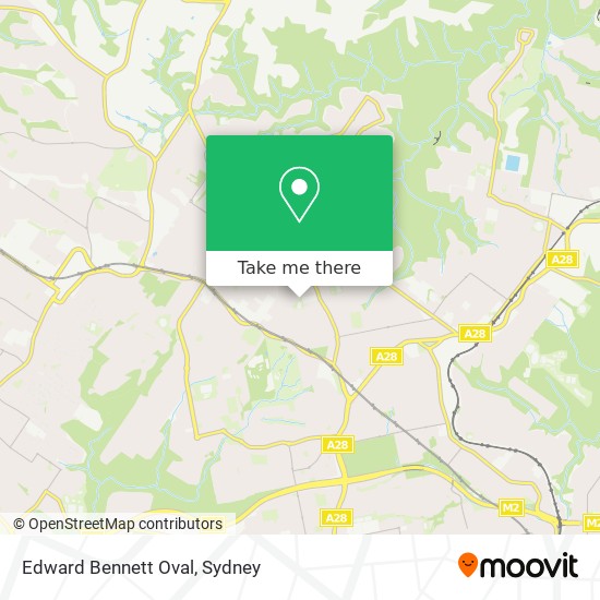 Mapa Edward Bennett Oval