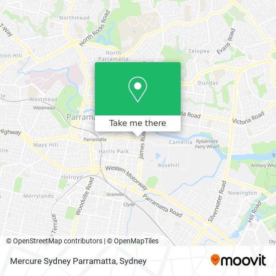 Mercure Sydney Parramatta map