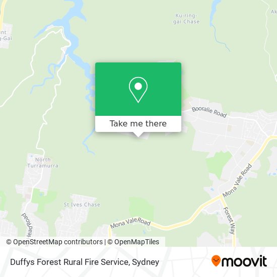 Duffys Forest Rural Fire Service map