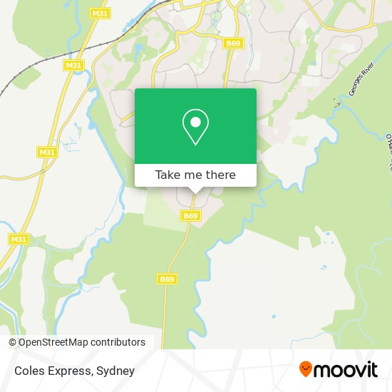 Coles Express map