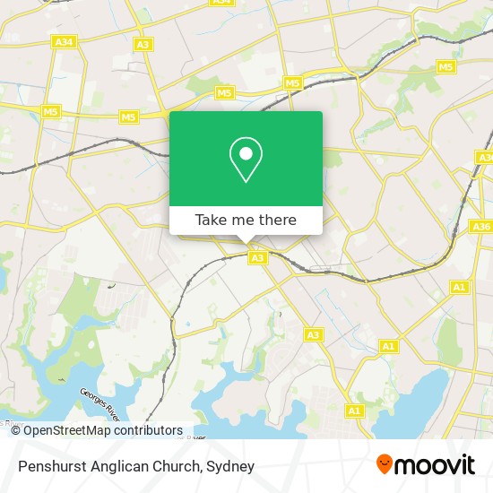 Penshurst Anglican Church map