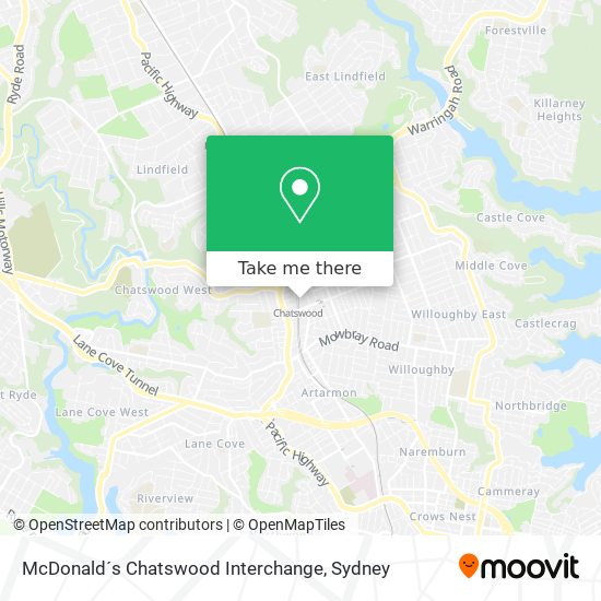 McDonald´s Chatswood Interchange map