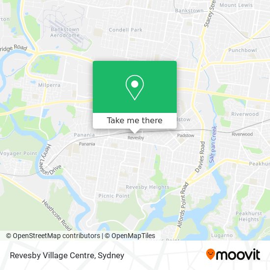 Revesby Village Centre map