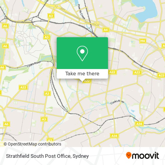 Strathfield South Post Office map