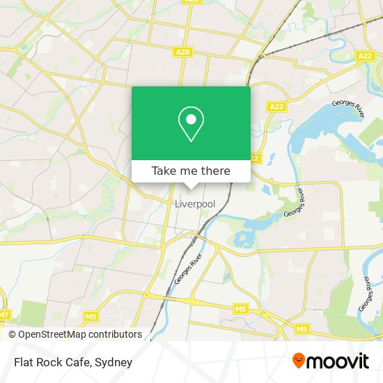 Flat Rock Cafe map
