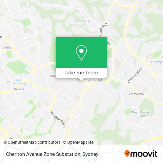 Cheriton Avenue Zone Substation map