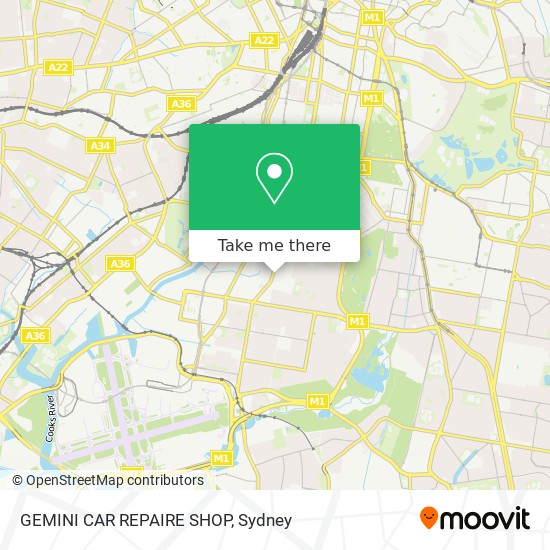 Mapa GEMINI CAR REPAIRE SHOP