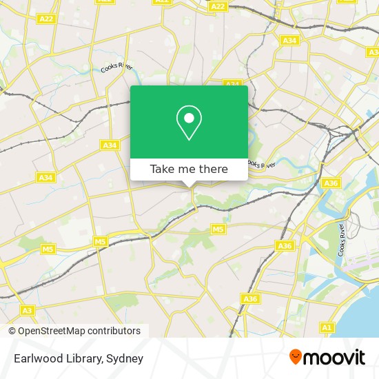 Mapa Earlwood Library