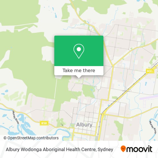 Albury Wodonga Aboriginal Health Centre map