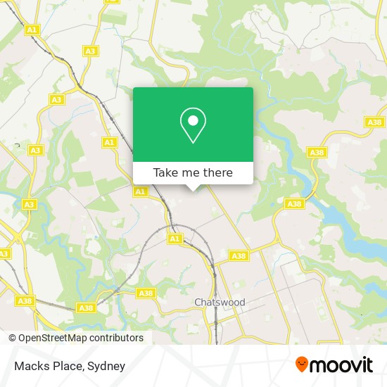 Mapa Macks Place