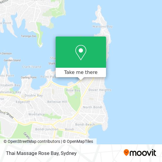 Thai Massage Rose Bay map