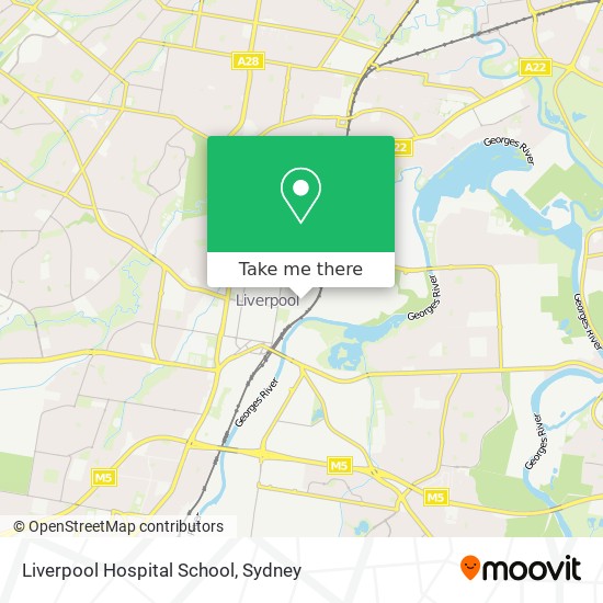 Liverpool Hospital School map