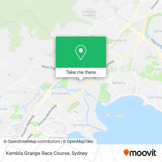 Mapa Kembla Grange Race Course