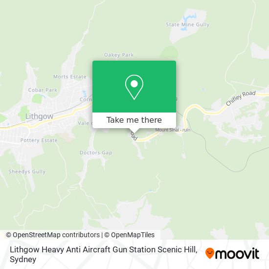Lithgow Heavy Anti Aircraft Gun Station Scenic Hill map