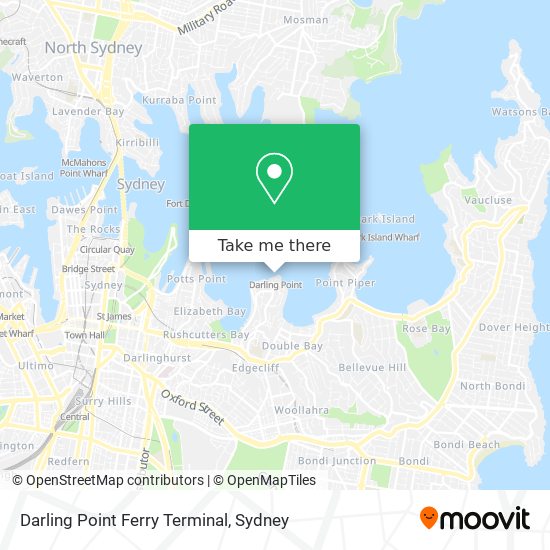 Darling Point Ferry Terminal map