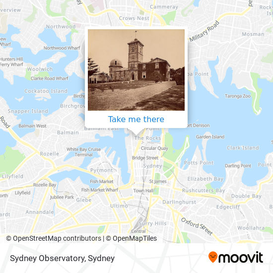 Sydney Observatory map