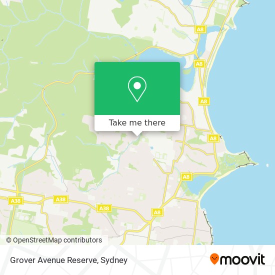 Mapa Grover Avenue Reserve