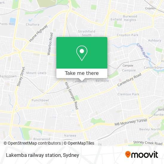 Lakemba railway station map