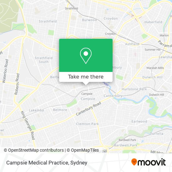 Mapa Campsie Medical Practice