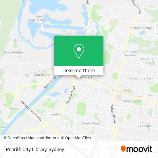 Penrith City Library map