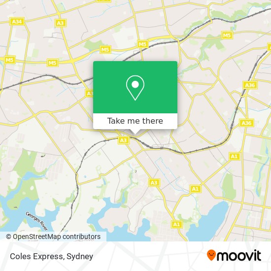 Coles Express map