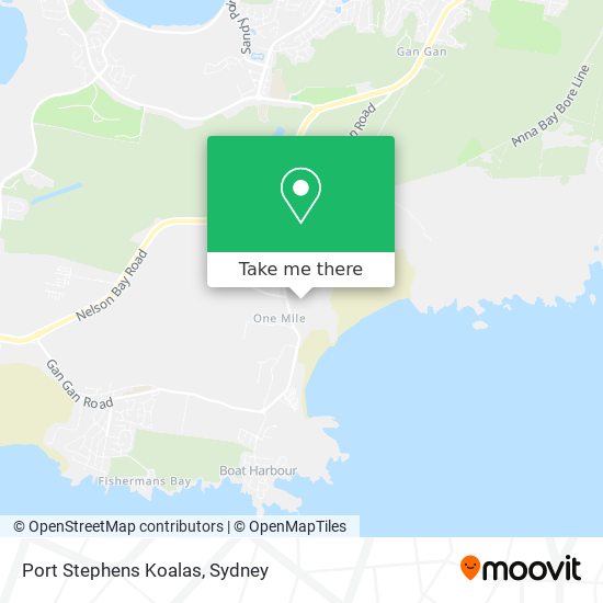 Port Stephens Koalas map